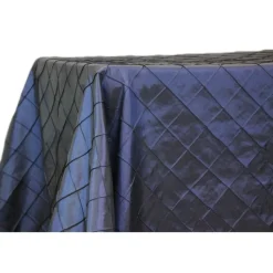 Pintuck Taffeta 90" x 156" Tablecloth - Navy Blue