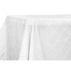 Pintuck Taffeta 90" x 156" Tablecloth - White