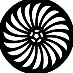 Pin Wheel - Stock Gobo for Gobo Light Projectors - Choose your size!