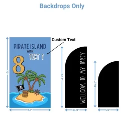 Pirate Island 1 Foam Core Birthday Backdrop Kit by PopScene™