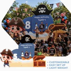 Pirate Island 2 Foam Core Birthday Backdrop Kit by PopScene™