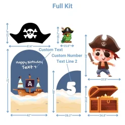 Pirate Island 2 Foam Core Birthday Backdrop Kit by PopScene™