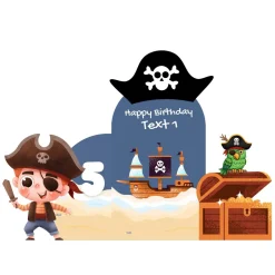 Pirate Island 2 Foam Core Birthday Backdrop Kit by PopScene™