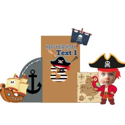Pirate Treasure Foam Core Birthday Backdrop Kit by PopScene™
