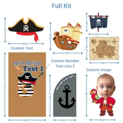 Pirate Treasure Foam Core Birthday Backdrop Kit by PopScene™