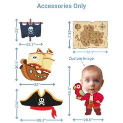 Pirate Treasure Foam Core Birthday Backdrop Kit by PopScene™