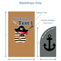 Pirate Treasure Foam Core Birthday Backdrop Kit by PopScene™