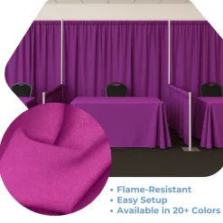 Plum - Banjo Cloth Drape Panel by Eastern Mills w/ Sewn Rod Pocket