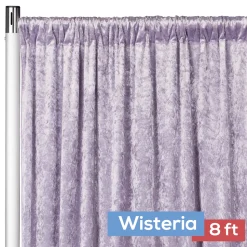 Premade Velvet Backdrop Curtain Panel - 8ft Long x 52in Wide - Wisteria