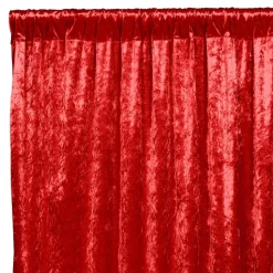 Premade Velvet Backdrop Curtain 8ft Long x 52in Wide in Red