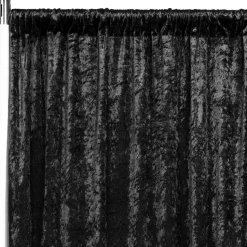 Premade Velvet Backdrop Curtain 16ft Long x 52in Wide in Black