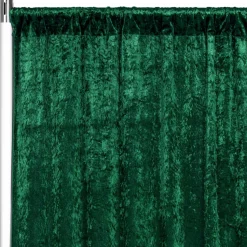 Premade Velvet Backdrop Curtain 16ft Long x 52in Wide in Emerald Green