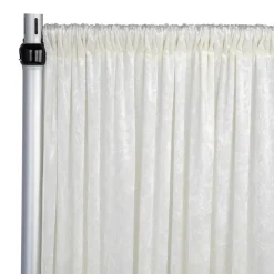 Premade Velvet Backdrop Curtain 14ft Long x 52in Wide in Ivory