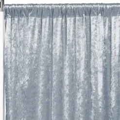 Premade Velvet Backdrop Curtain 12ft Long x 52in Wide in Dusty Blue