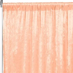 Premade Velvet Backdrop Curtain 10ft Long x 52in Wide in Peach