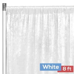 Premade Velvet Backdrop Curtain Panel - 8ft Long x 52in Wide - White