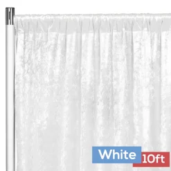 Premade Velvet Backdrop Curtain Panel - 10ft Long x 52in Wide - White