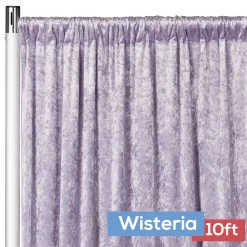 Premade Velvet Backdrop Curtain Panel - 10ft Long x 52in Wide - Wisteria