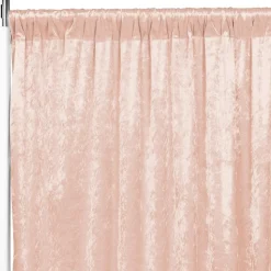 Premade Velvet Backdrop Curtain 16ft Long x 52in Wide in Blush/Rose Gold