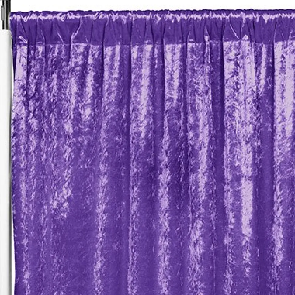 Premade Velvet Backdrop Curtain 16ft Long x 52in Wide in Purple