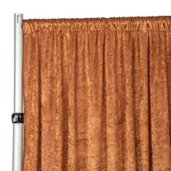 Premade Velvet Backdrop Curtain 16ft Long x 52in Wide in Terracotta