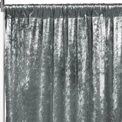 Premade Velvet Backdrop Curtain 12ft Long x 52in Wide in Charcoal