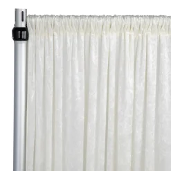 Premade Velvet Backdrop Curtain 12ft Long x 52in Wide in Ivory