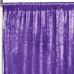 Premade Velvet Backdrop Curtain 12ft Long x 52in Wide in Purple