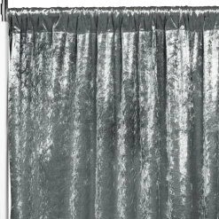 Premade Velvet Backdrop Curtain 10ft Long x 52in Wide in Charcoal