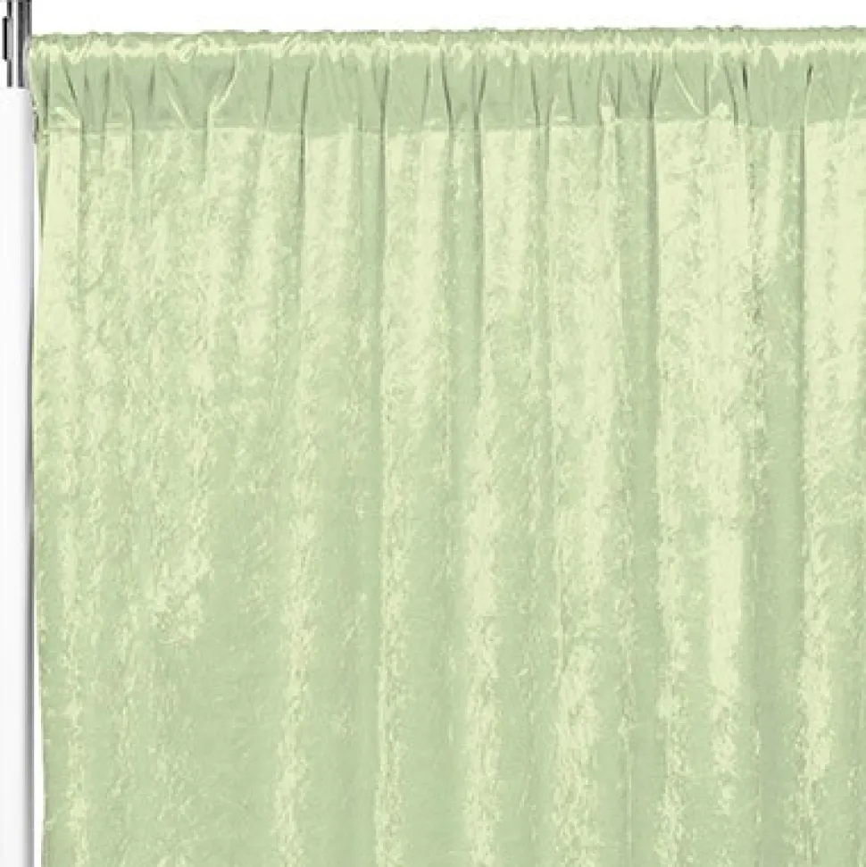 Premade Velvet Backdrop Curtain 10ft Long x 52in Wide in Sage Green