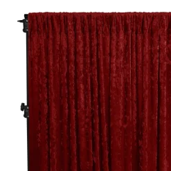 Premade Velvet Backdrop Curtain 10ft Long x 52in Wide in Apple Red