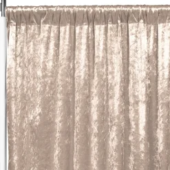 Premade Velvet Backdrop Curtain 10ft Long x 52in Wide in Beige