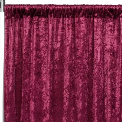 Premade Velvet Backdrop Curtain 10ft Long x 52in Wide in Burgundy