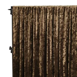 Premade Velvet Backdrop Curtain 10ft Long x 52in Wide in Chocolate