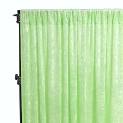 Premade Velvet Backdrop Curtain 10ft Long x 52in Wide in Mint Green