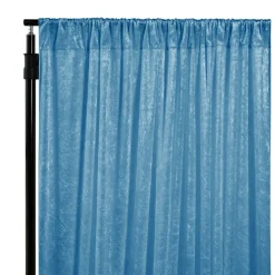 Premade Velvet Backdrop Curtain 10ft Long x 52in Wide in Steele Blue
