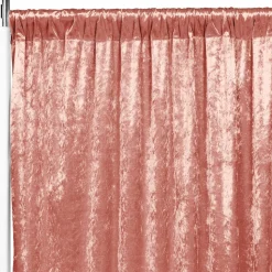 Premade Velvet Backdrop Curtain Panel - 10ft Long x 52in Wide - Cinnamon Rose