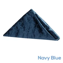 Premade Velvet Napkin - 20" x 20" - Navy Blue - Pack of 10
