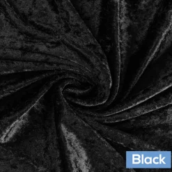 Premade Velvet Tablecloth - 120" Round - Black