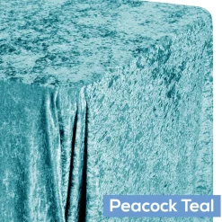 Premade Velvet Tablecloth - 90" x 156" Rectangular - Peacock TealGold
