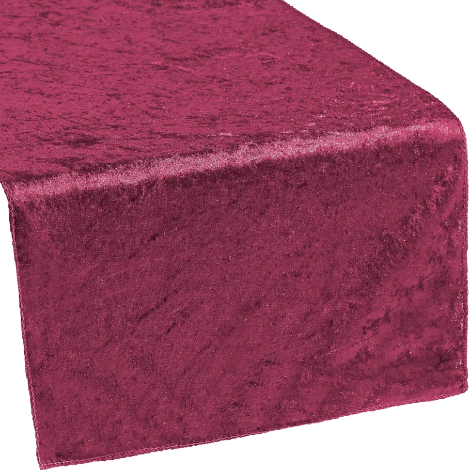 Premade Velvet Table Runner - Burgundy