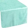 Premade Velvet Table Runner - Light Turquoise
