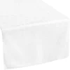 Premade Velvet Table Runner - White