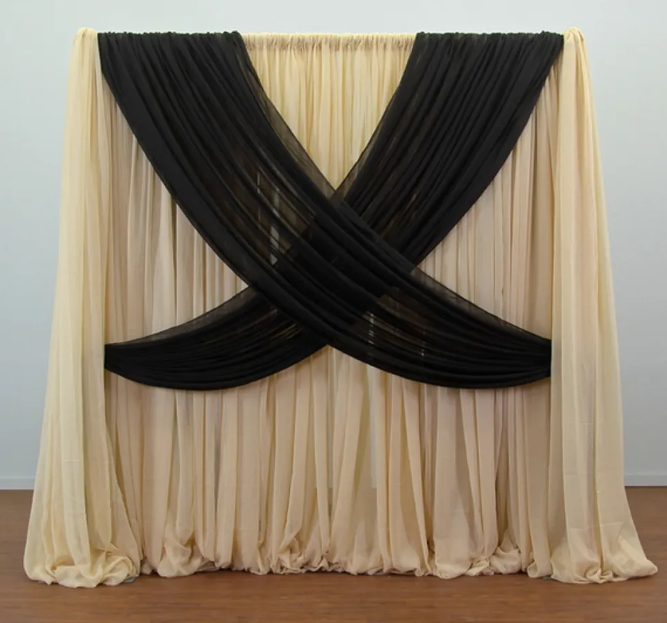 Premium Criss-Cross Curtain 1 Panel Backdrop - Height: 7-12ft
