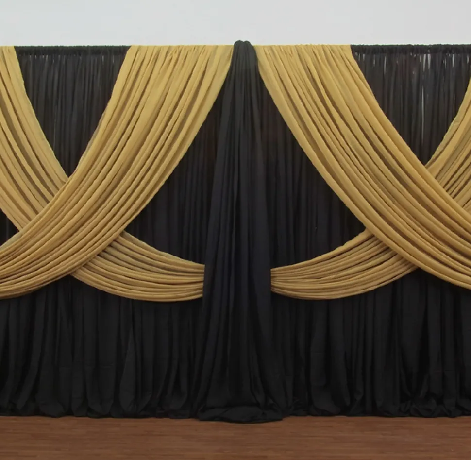 Premium Criss-Cross Curtain 2 Panel Backdrop - Height: 6-14ft