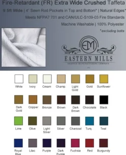 Premium Criss-Cross Curtain 2 Panel Backdrop - Height: 8-20ft