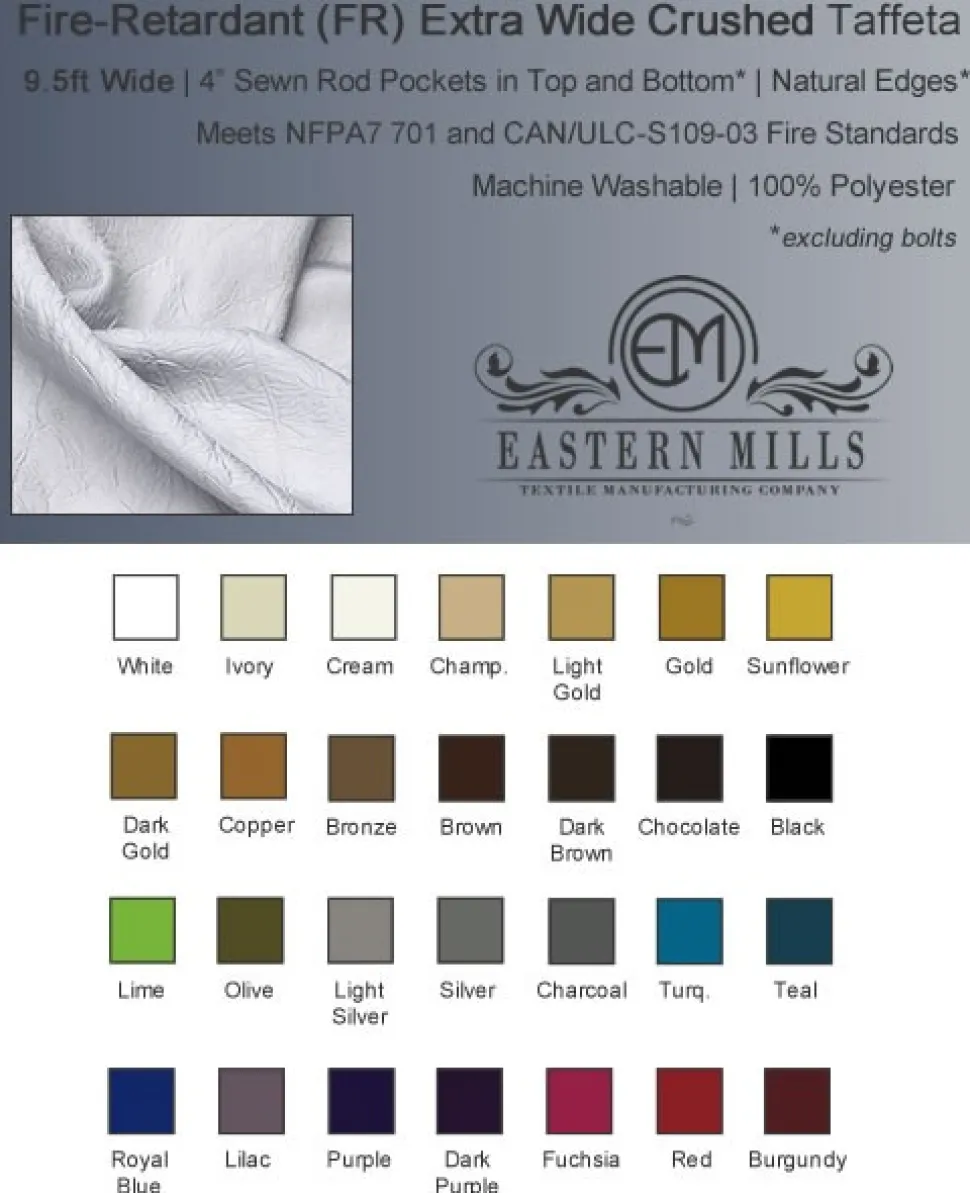 Premium Criss-Cross Curtain 4 Panel Backdrop - Height: 7-12ft