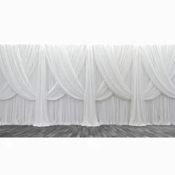 Premium Criss-Cross Curtain 4 Panel Backdrop - Height: 8-20ft