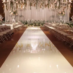 Premium Vinyl Dance Floor or Runner Wrap Custom Size - White Gloss & Matte