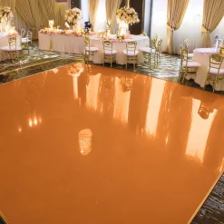 Premium Vinyl Dance Floor or Runner Wrap Custom Size - Rose Gold Mirror
